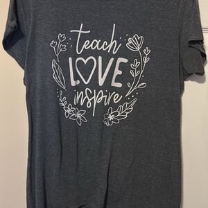 Gray Shirt with Inspirational Print